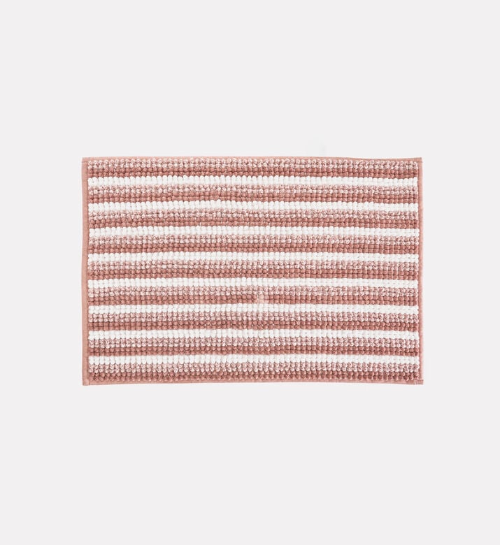 Home Deco and More Chenille Anti-slip Bathroom Mat, Red, Packshot View