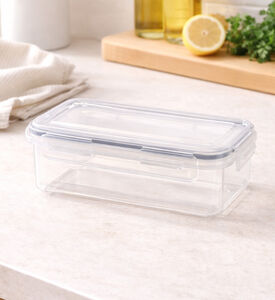 Home Deco and More Plastic Airtight Food Container, Clear, 2-l, Packshot View