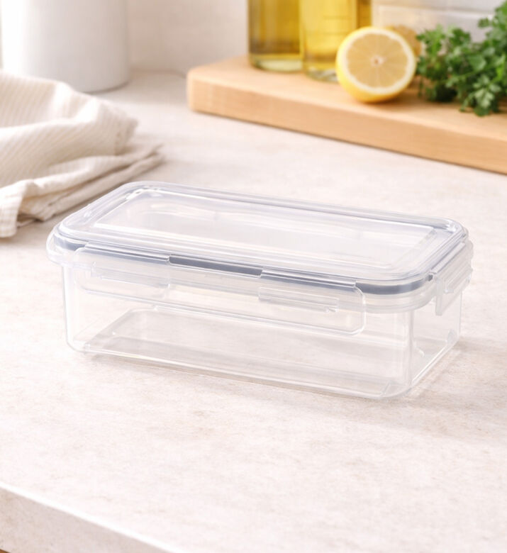 Home Deco and More Plastic Airtight Food Container, Clear, 2-l, Packshot View