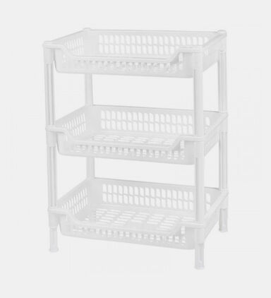 Plastic 3-tier Organizing Basket - 40 X 28 X 56 Cm
