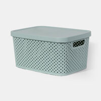 Plastic Lidded Storage Basket