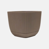 Attached Plate Plastic Flower Pot