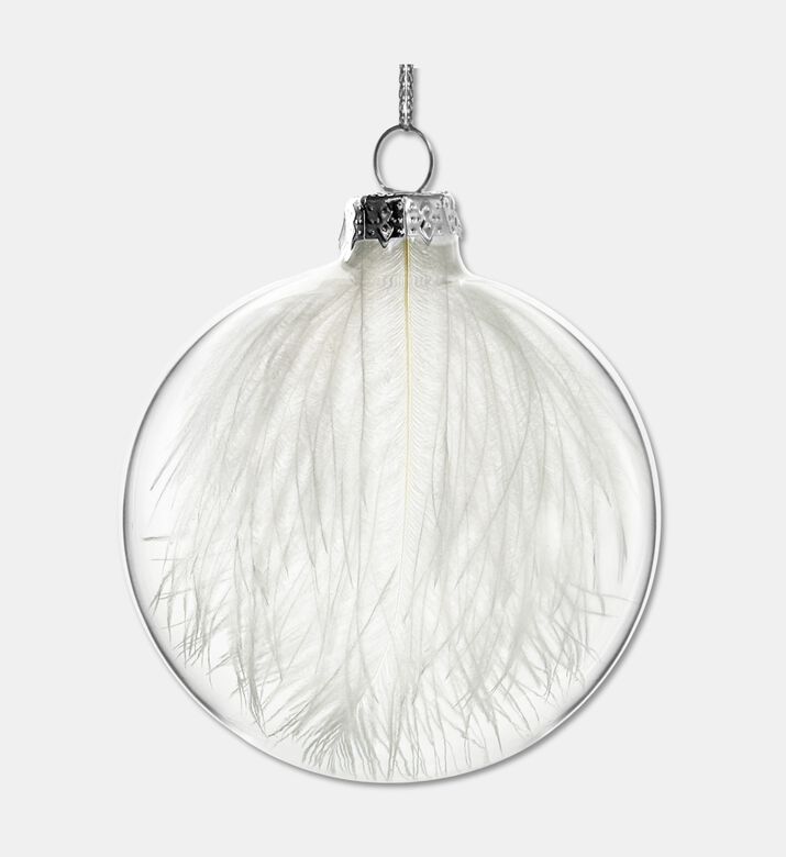 Shishi Ball Glass Feather Inside, Transparent, 10-cm, Packshot View