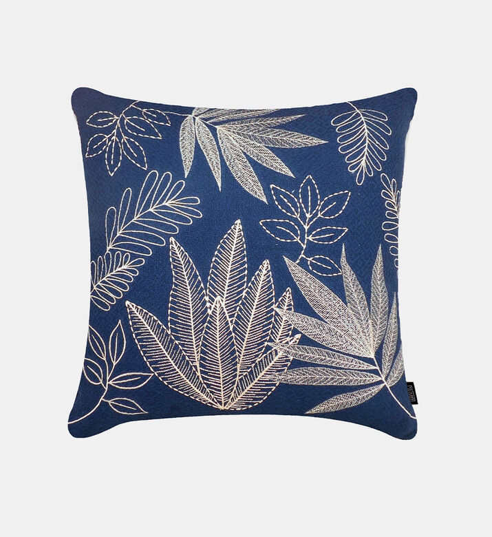Cotton Leaves-embroidery Filled And Vaccumed Cushion