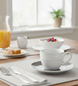 Home Deco and More Grafik Porcelain Coffee 6-piece Set, Packshot View