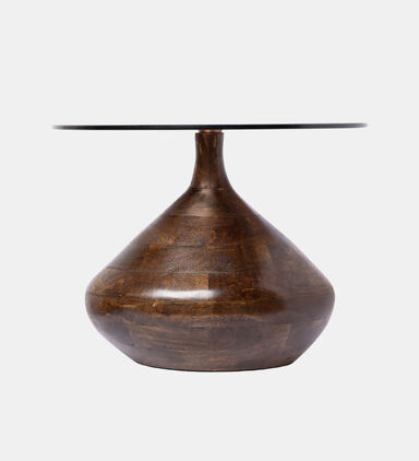 Tally Wooden Glass Side Table