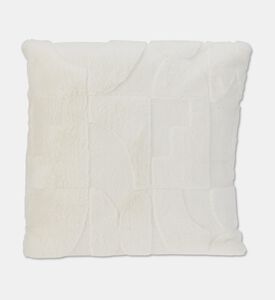 Home Deco and More Abstract Pattern Cushion, White, Packshot View
