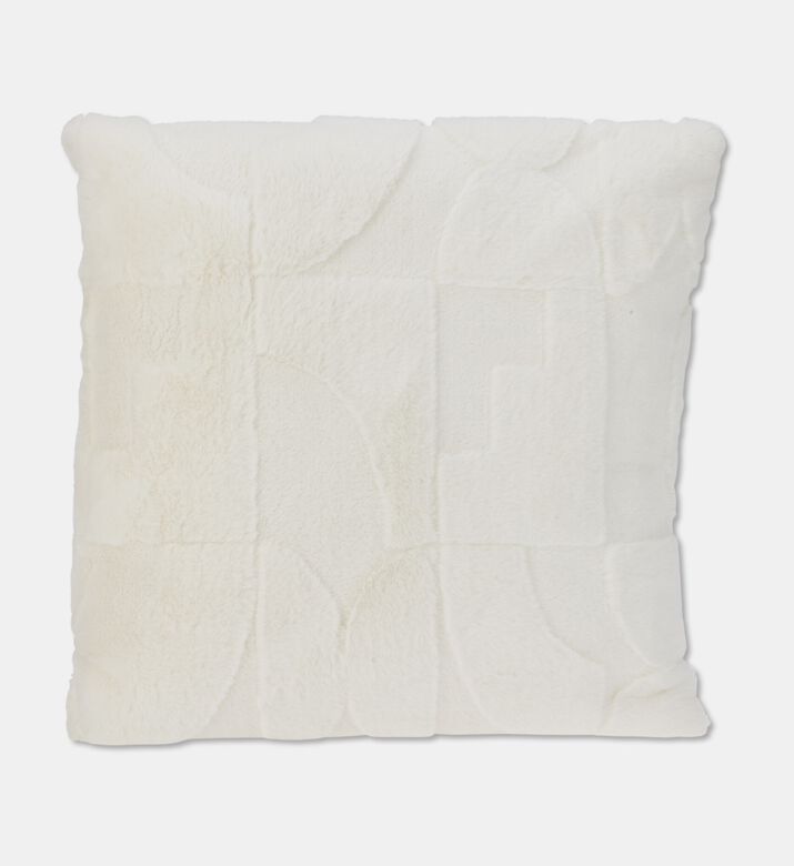 Home Deco and More Abstract Pattern Cushion, White, Packshot View