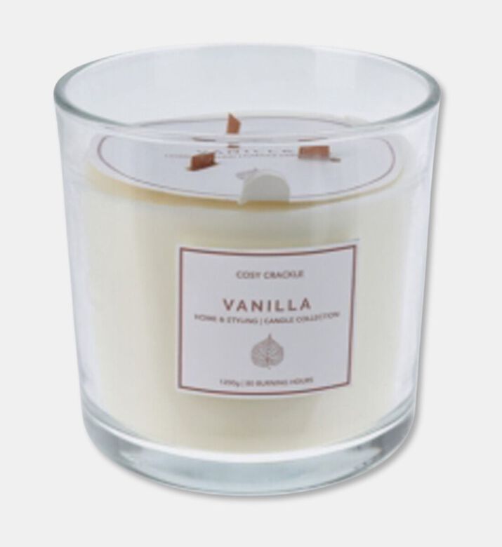 Home Deco and More Wood Wick Scented Candle, Packshot View