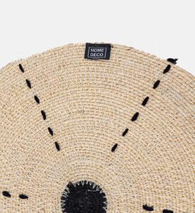 Round Seagrass Placemat With Contrasted Circle