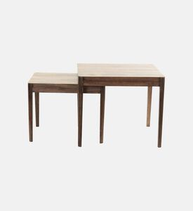 Light and Living Stijn Wood Side Tables 2-piece Set, Packshot View