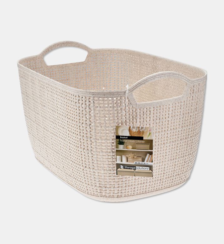 Home Deco and More Handled Deep Rectangular Basket, Packshot View