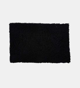 Home Deco and More Charlton Cotton Bathroom Mat, Black, 60x90-cm, Packshot View