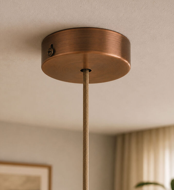 Girard Sudron Steel Ceiling Rose Single Output, Packshot View