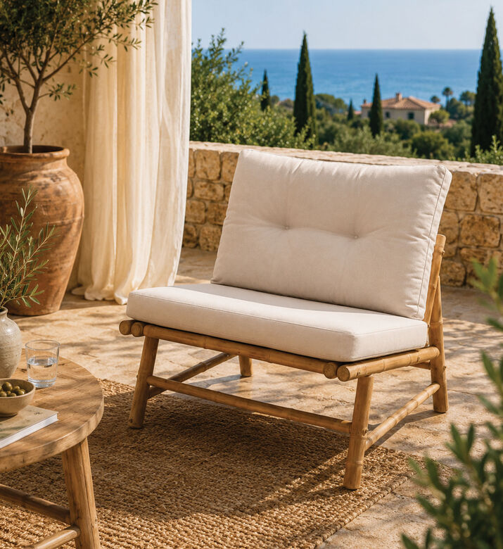 Home Deco and More Bamboo Lounge Chair Cushions, Packshot View