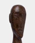 Head Wood Ornament 12x11x38 Cm