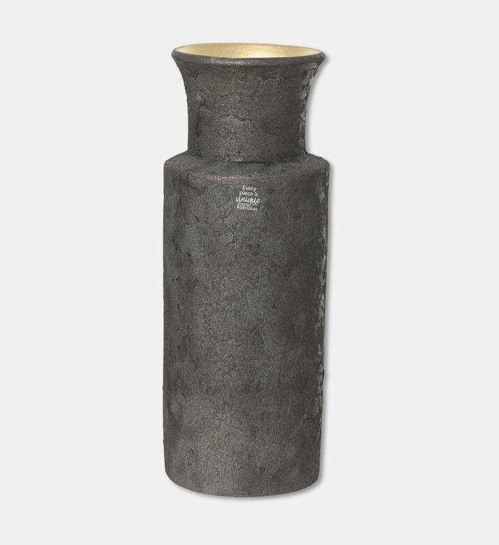 Kaemingk Terracotta Vase With Gold Lining, Black, Packshot View