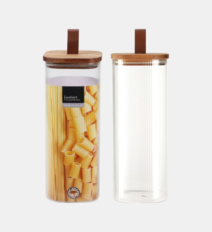 Home Deco and More Borosilicate Glass Lidded Jar, Clear, 12-cm, Packshot View