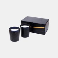 Black Gold Glass Candle