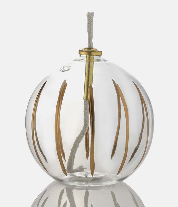 Clear Glass Ball Oil Lamp