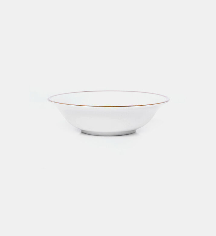 Gold-rimmed Porcelain Breakfast Bowl