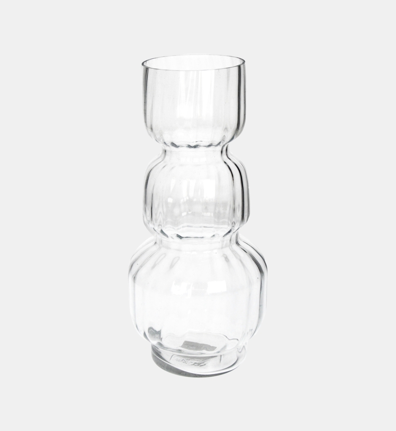 Three-layer Clear Glass Vase