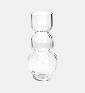Three-layer Clear Glass Vase