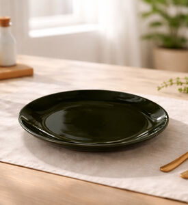 Essenza Sculpture Porcelain Pasta Plate, Dark-green, 21-cm, Packshot View