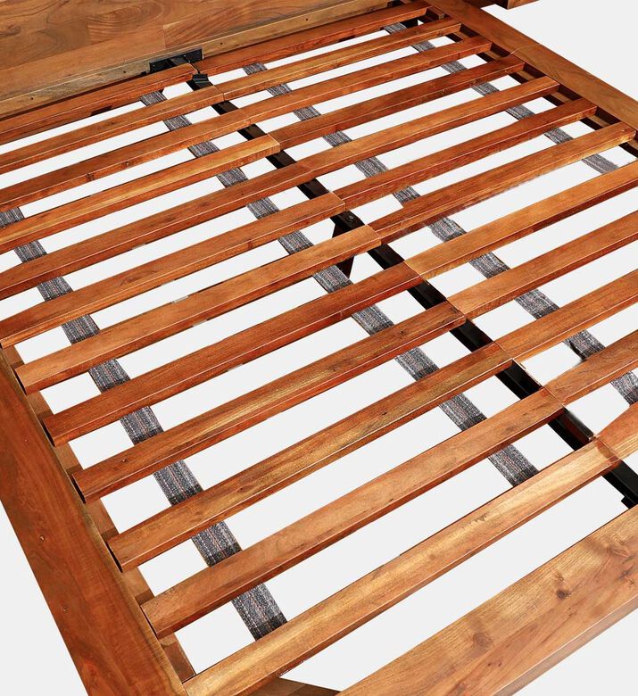 Ethnic Acacia Wood King Bed
