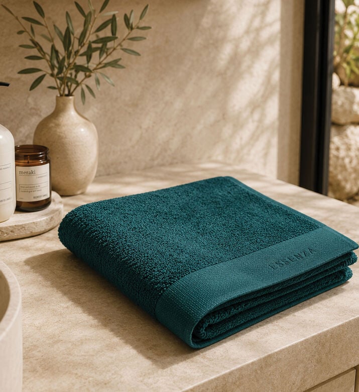 Essenza Connect Organic Uni Guest Towel, Green, 50x100-cm, Packshot View