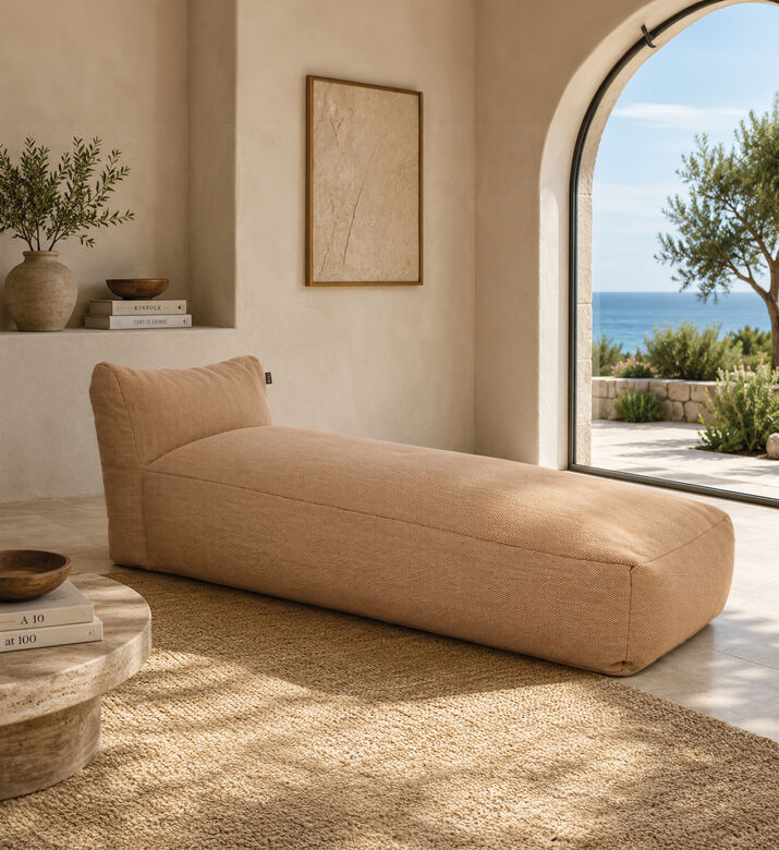 Home Deco and More Nirvana Resort-like Sunlounger, Orange, Packshot View