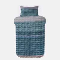 Square Satin Aqua Design Bedset