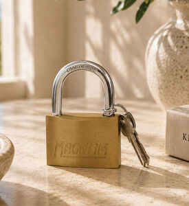 Master Lock Magnum Cad Brass Steel Padlock, Packshot View