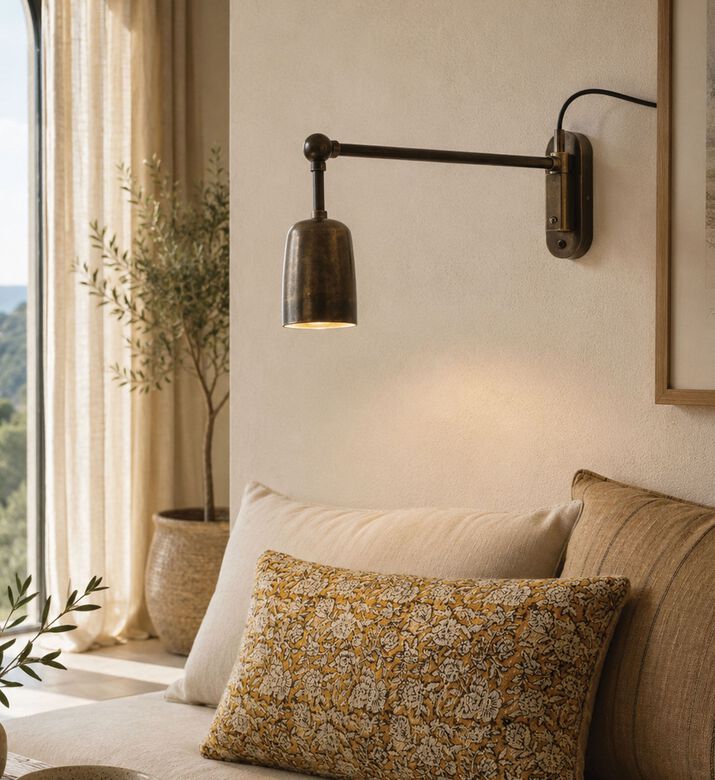 Home Deco and More Safi Block Print Cotton Filled And Vaccumed Cushion, Packshot View