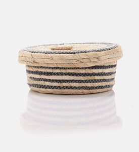 Home and Styling Straw Lidded Baskets, Natural, L, Packshot View