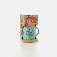 Ceramic Flower-print Tea Mug