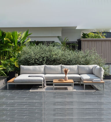 Topaz Teak Wood Corner Lounge