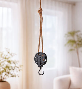Home and Styling Industrial Metal Pulley Decoration, Packshot View
