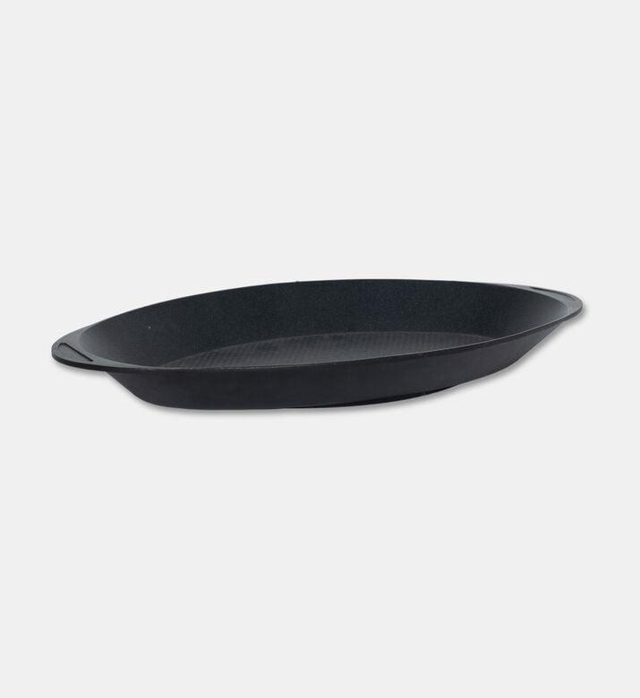 Risoli Cast Aluminum Oval Fish Pan, Black, Packshot View