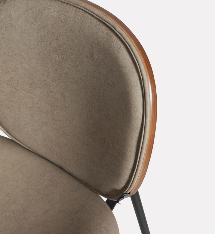 Home Deco and More Sahara Leather Dining Chair, Beige, Packshot View
