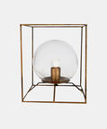 Iron Gold Cube Globe Table Lamp