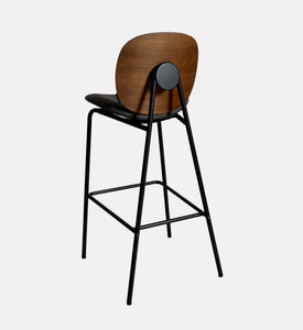 Home Deco and More Sahara Leather Bar Stool, Dark-grey, Packshot View