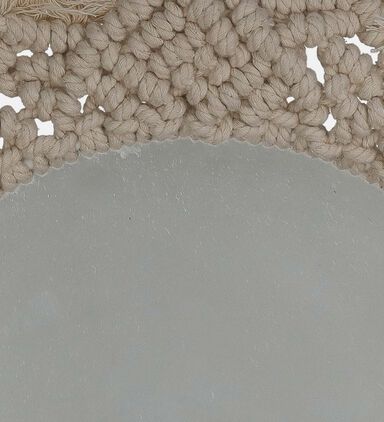 Macram Cotton Round Wall Mirror