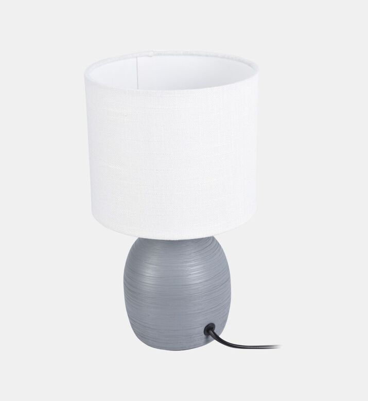 Home Deco and More Ceramic E14 Table Lamp, Grey, Packshot View