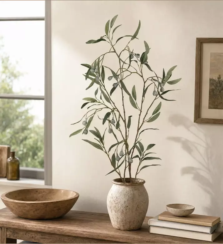 Shishi Eucalyptus Elongated Branch 120 Cm, Model View