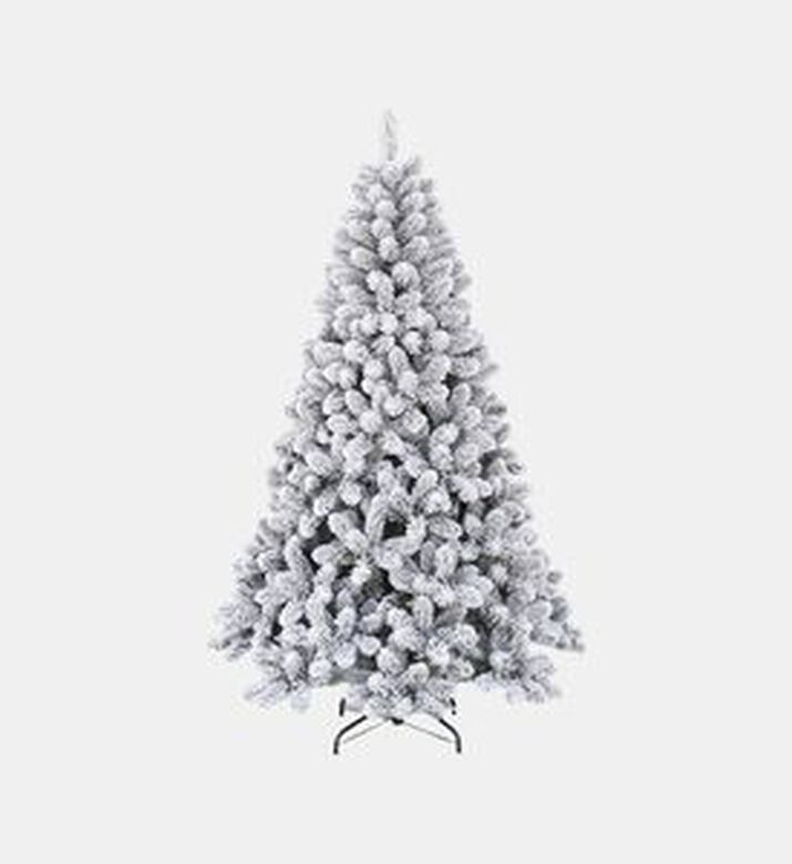 Home Deco and More Small Snowy Flocked Tree, White, 240-cm, Packshot View