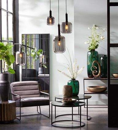 Lekar Iron Glass Floor Lamp