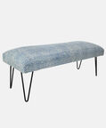 Cotton Iron Legs Durry Print Bench