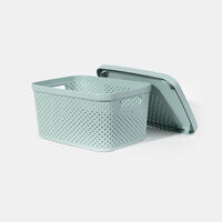 Plastic Lidded Storage Basket