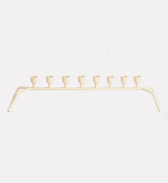Light and Living Calzada Multi-candle Holder, White, 80.5x16x14.5-cm, Packshot View